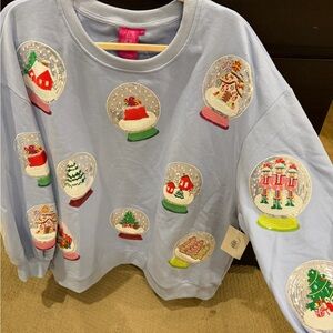 Queen of Sparkles 💖 Whimsical Snow Globe Sweatshirt